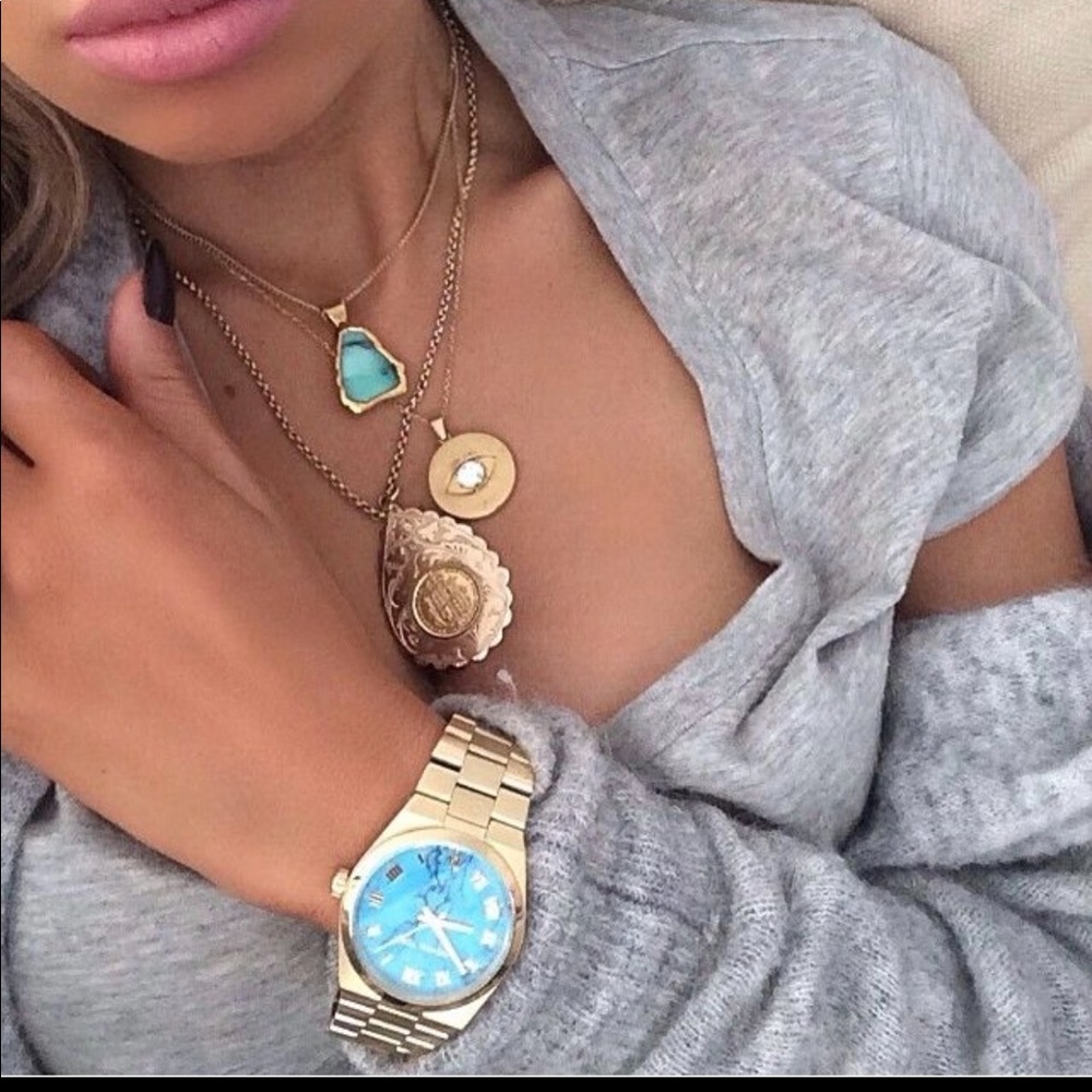 Michael Kors MK5940 rose gold iridescent watch